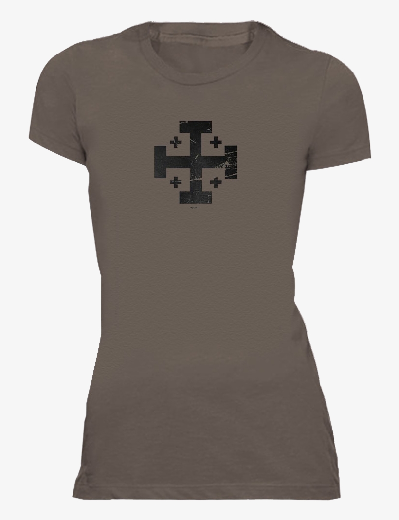 Jerusalem Cross Women Tee - Monkrock, transparent png
