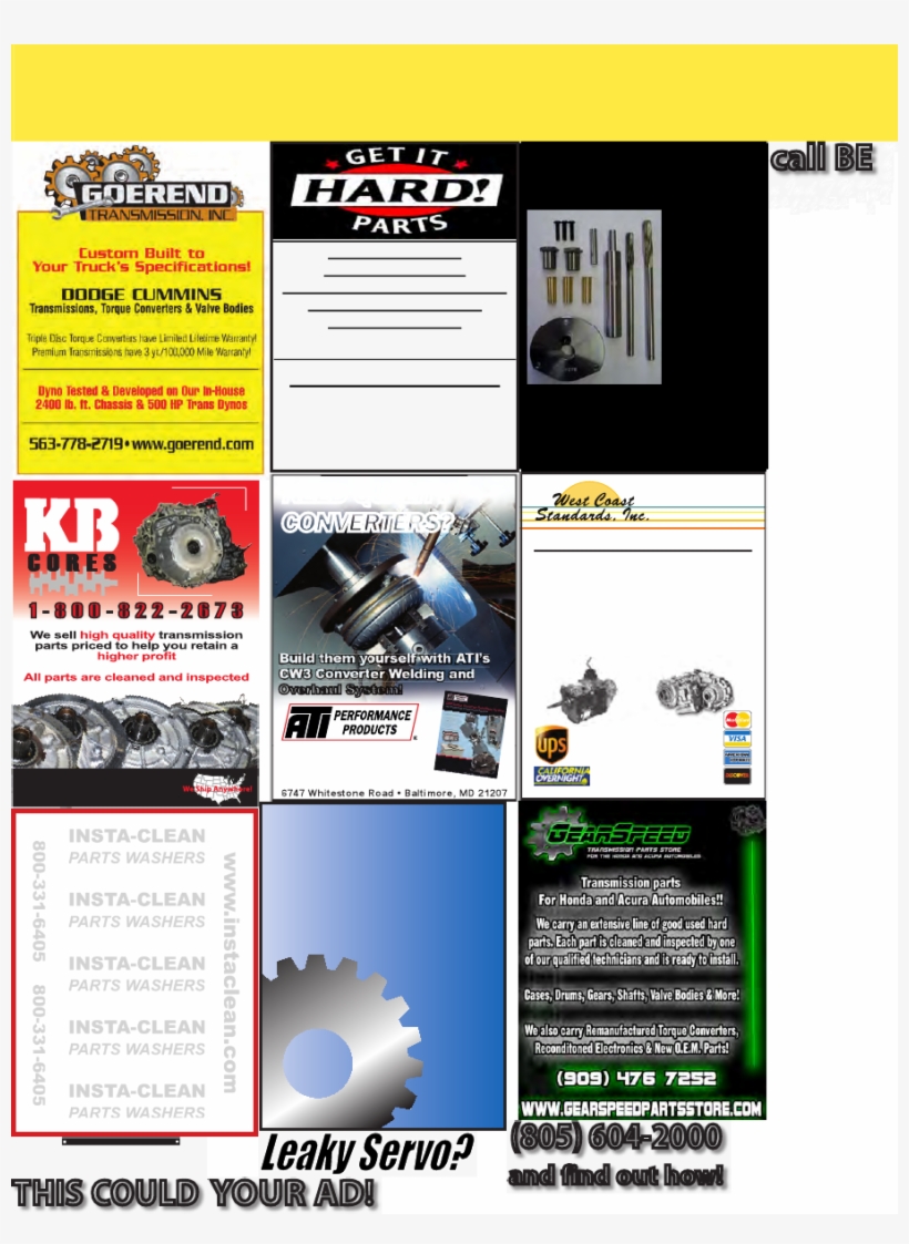 For The Transmission Rebuilding Industry - Goerend, transparent png