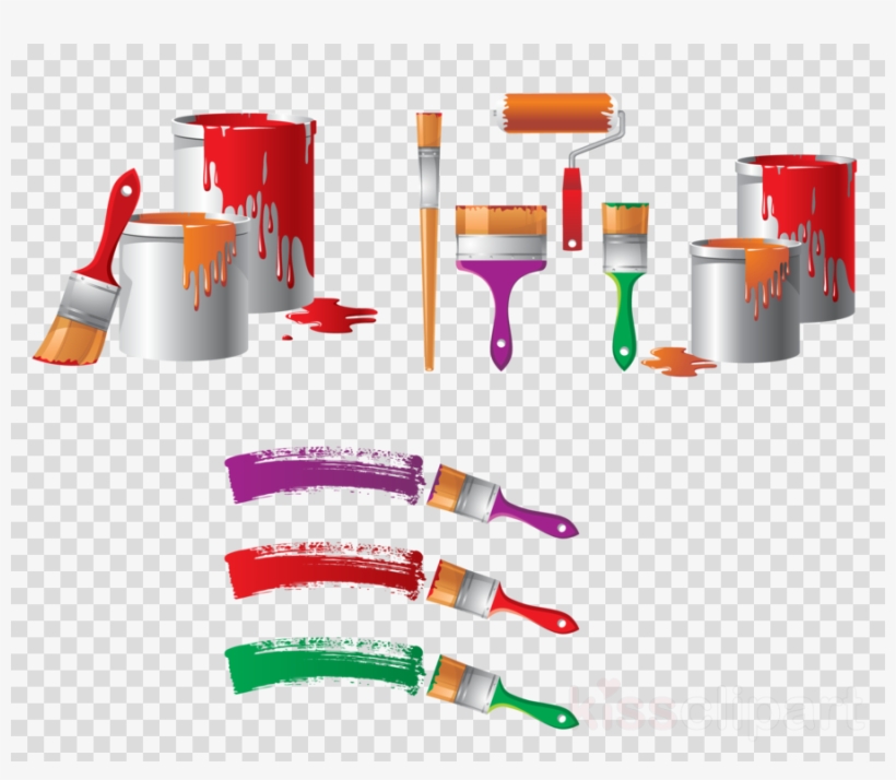 Paint Brush And Bucket Clipart For Kids