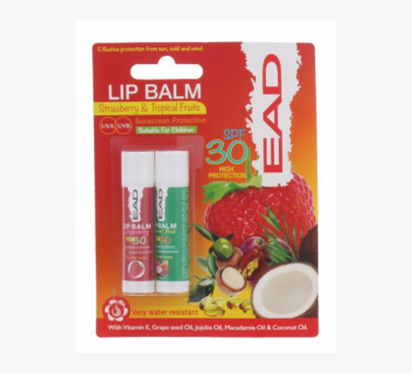 Ead Lip Balm Strawberry & Tropical Fruits Spf30 - Ead Lip Balm Strawberry & Tropical Fruits Spf30, transparent png