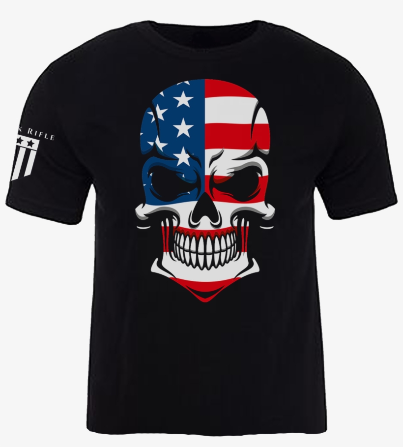 Ghost Rider Men's - Usa Flag On Skull, transparent png