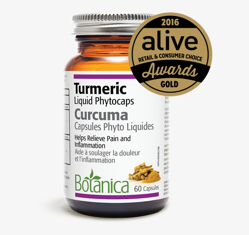 2016 Alive Gold, Herbal Products - Botanica Turmeric Liquid Phytocaps - 60 Caps, transparent png