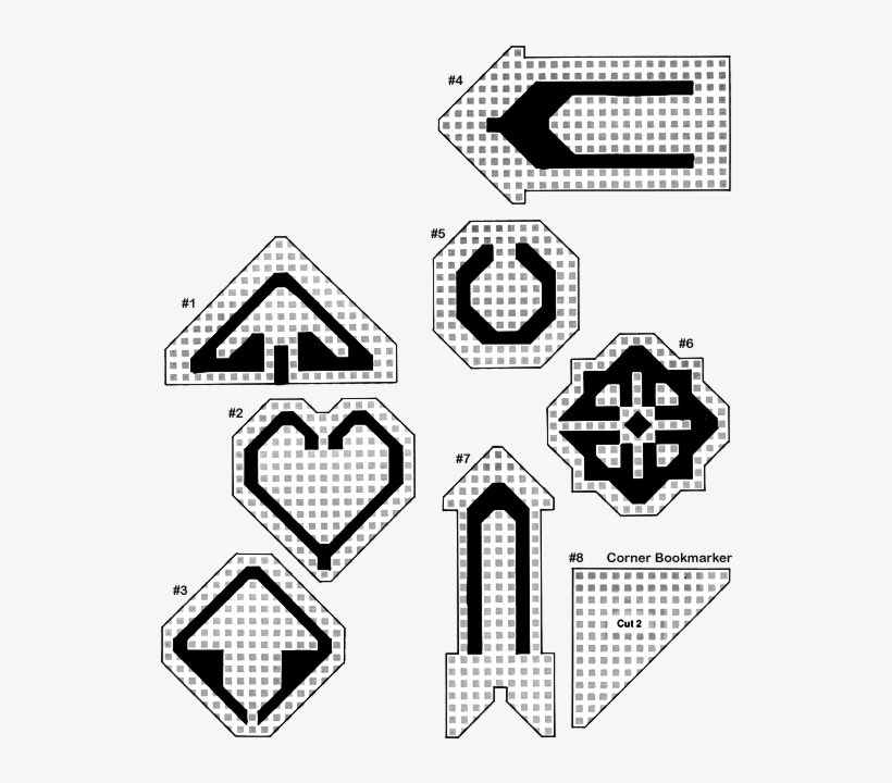 Cut 2 Corner Pieces - Plastic Canvas On Paper Clip, transparent png