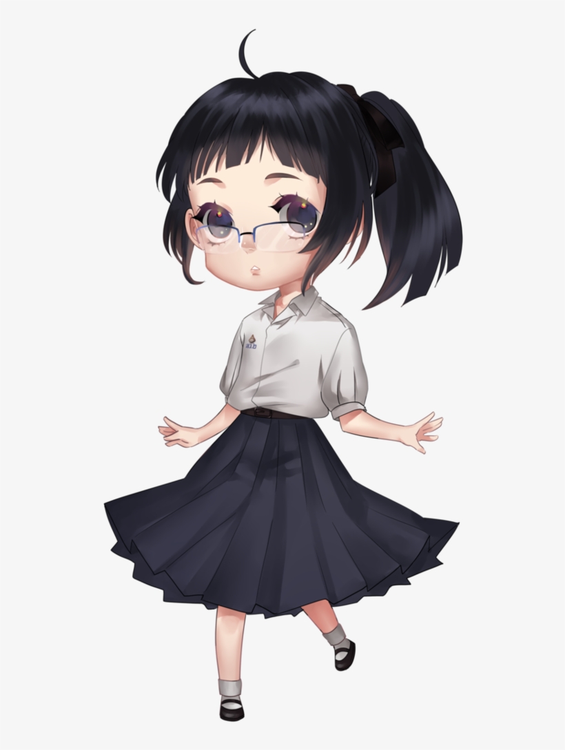 Thai Student Uniform Cartoon Png - Cartoon, transparent png