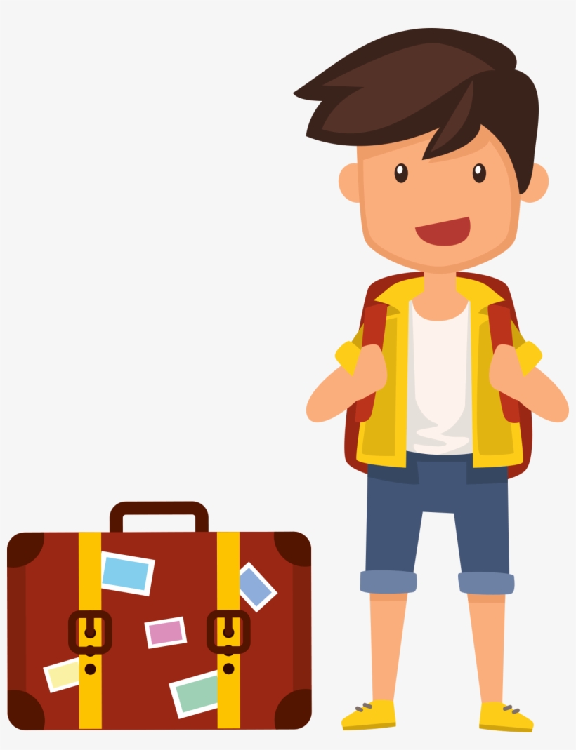 Pack Your Needed Stuffs - Tourists Animation, transparent png