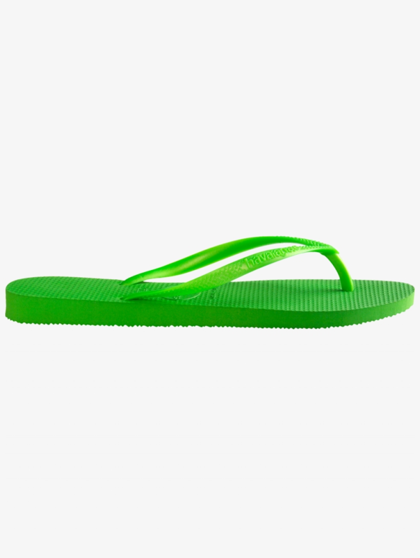 Havaianas Neon Green Slim Flip Flops, transparent png