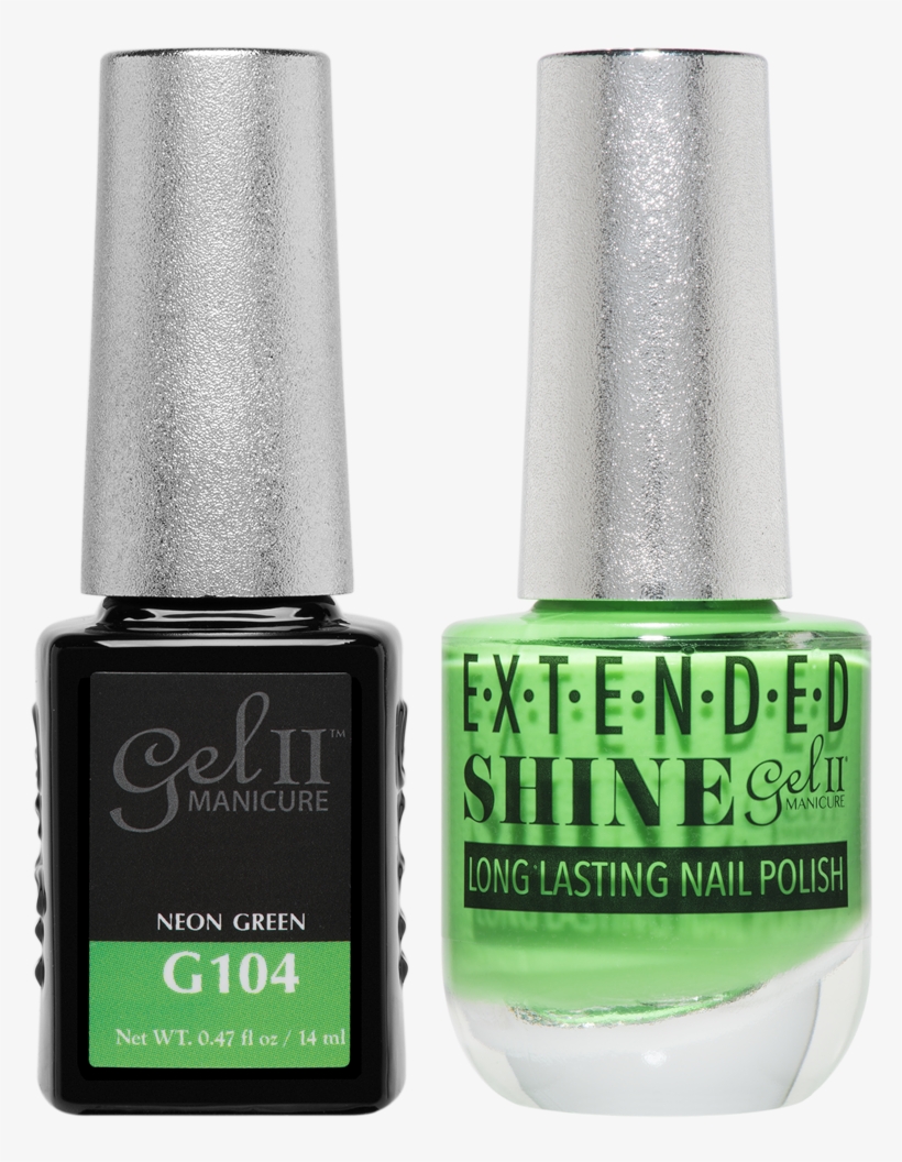 Neon Green G104 Gel Nail Polish - Gel Ii G139, transparent png