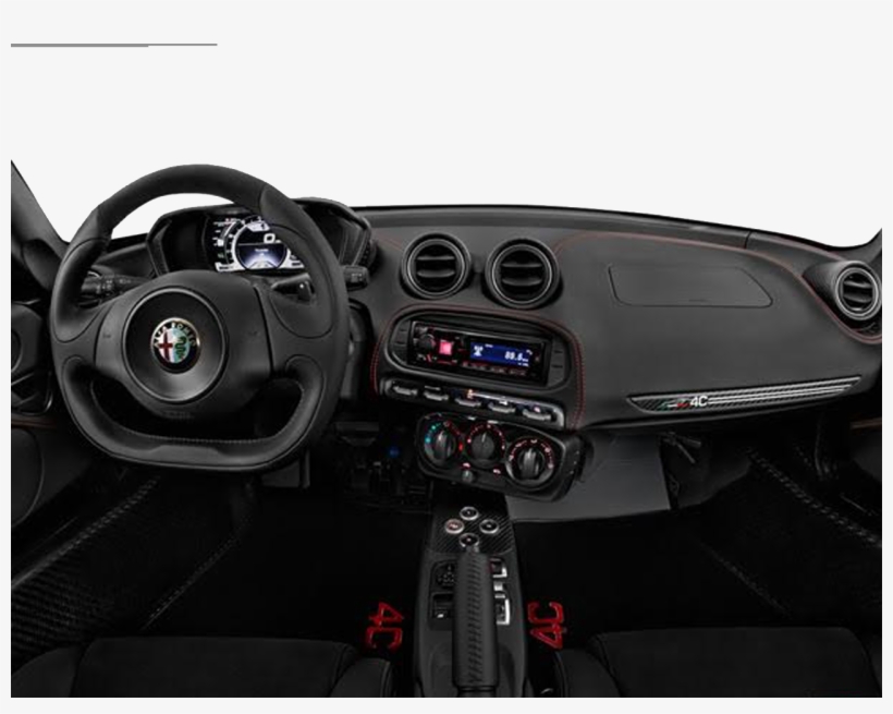 Interior Overview - Alfa Romeo 4c 2018, transparent png