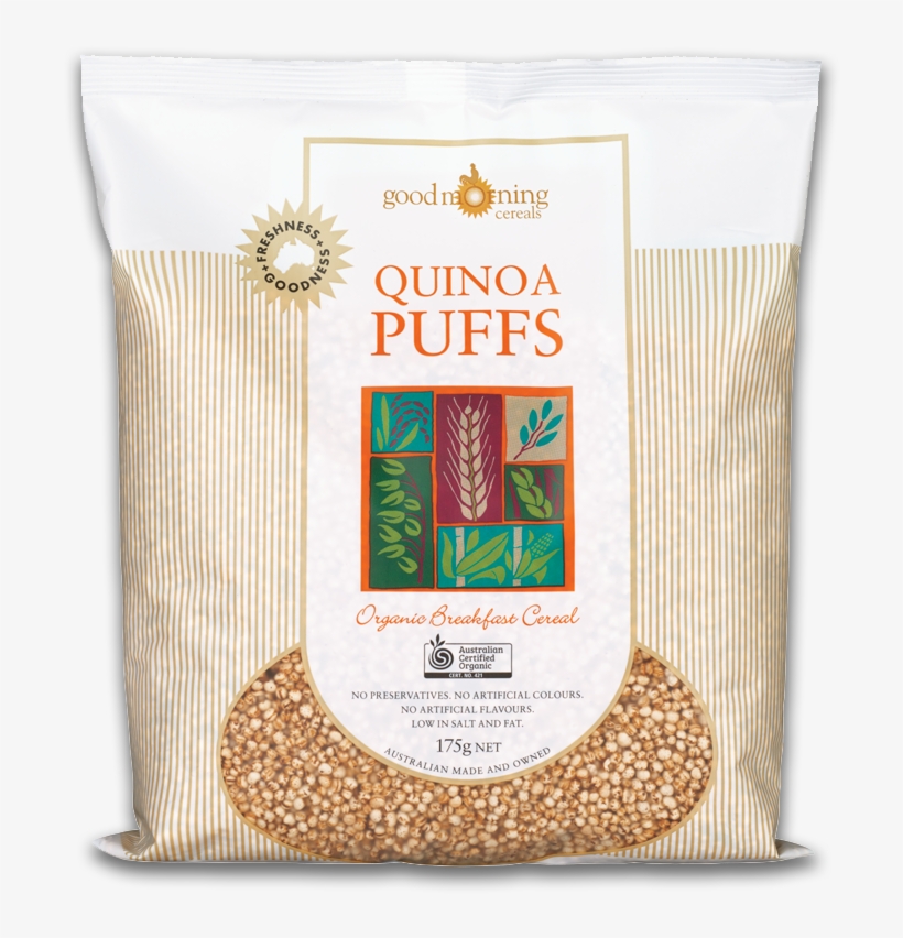 Quinoa Puffs - Good Morning Cereals Organic Quinoa Puffs 175g, transparent png