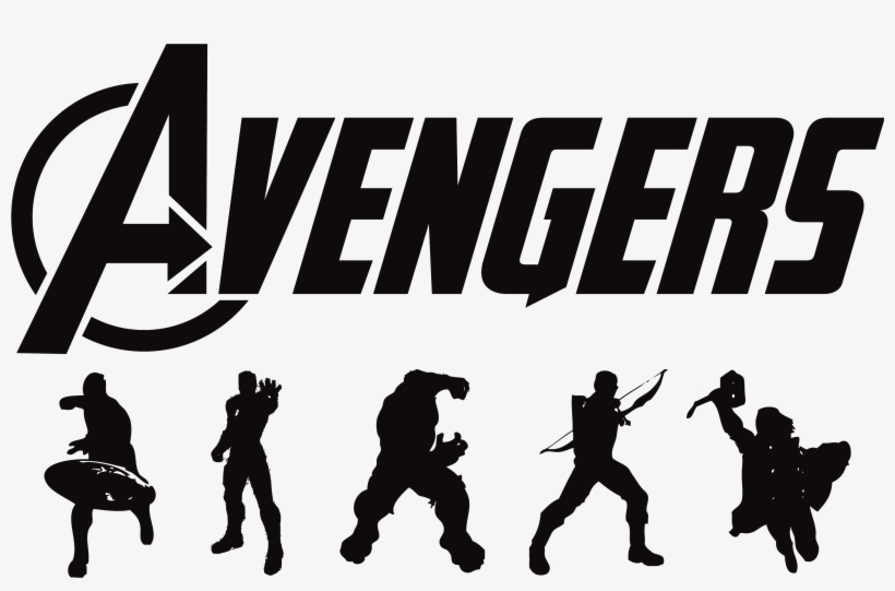 Pencil Clipart Silhouette - Avengers Silhouette, transparent png