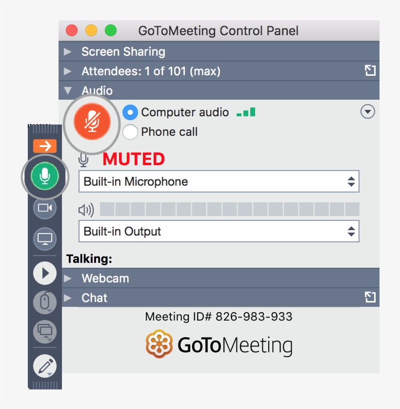 Return To Top Gotomeeting Mute Yourself 1200x756 PNG Download PNGkit
