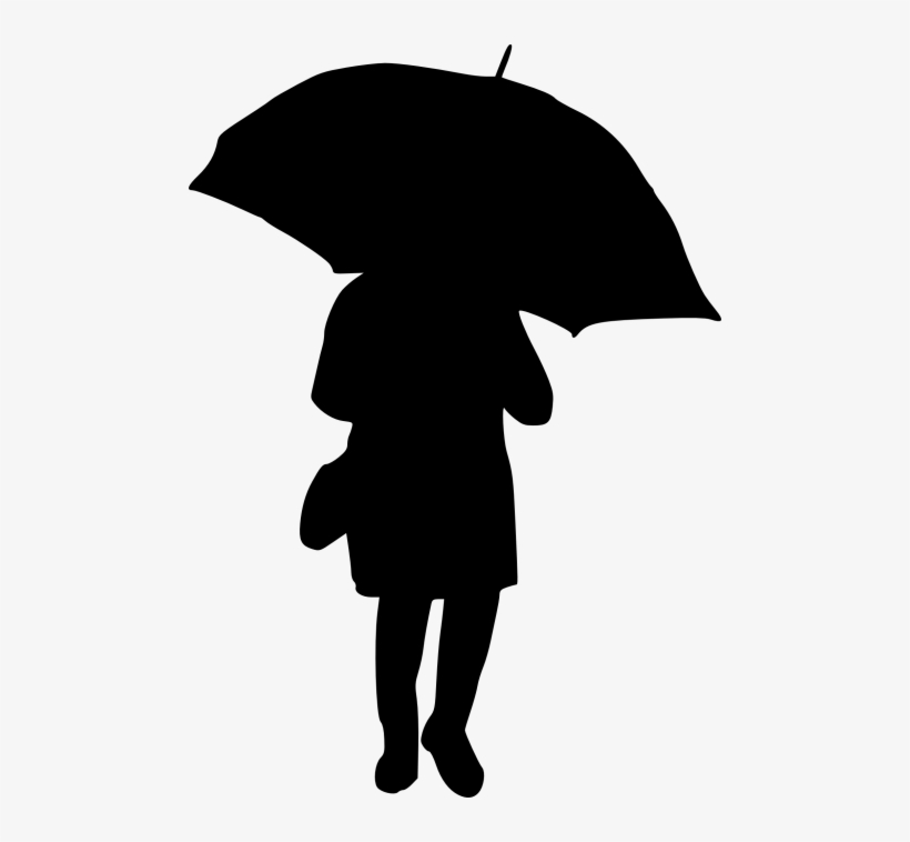 Free Png Woman Umbrella Silhouette Png Images Transparent - Illustration, transparent png