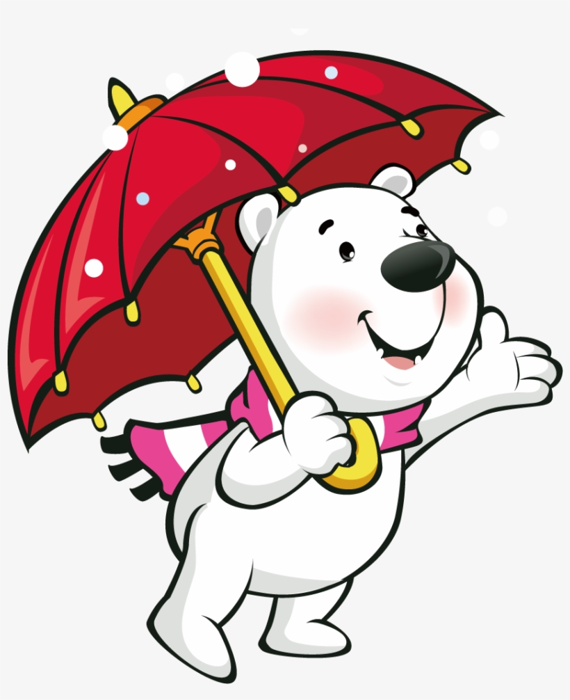 Umbrella Clip Flower Vector Freeuse Download - 卡通 熊, transparent png