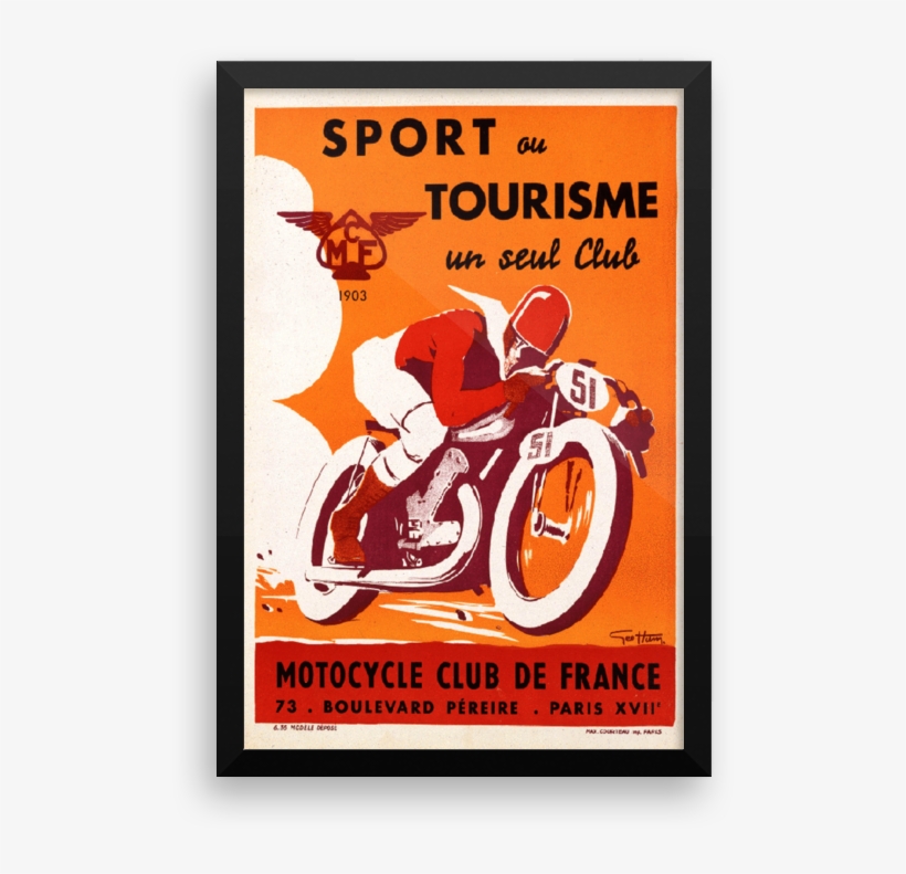 Motorcycle Club - Retro Sports Poster, transparent png