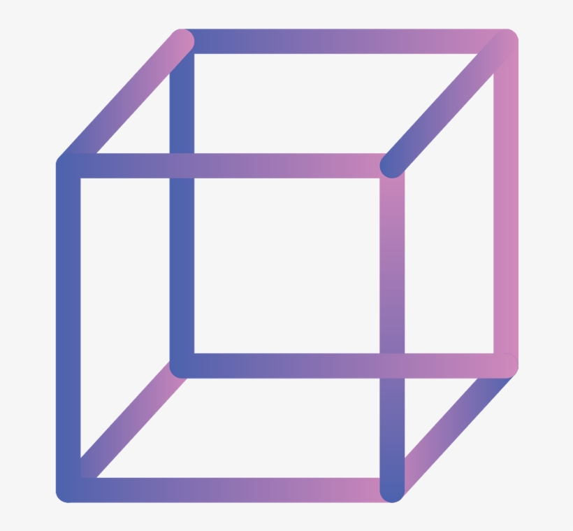 Cubo Wow 3d Purple Morado Rosado Pink - Cube Shape, transparent png