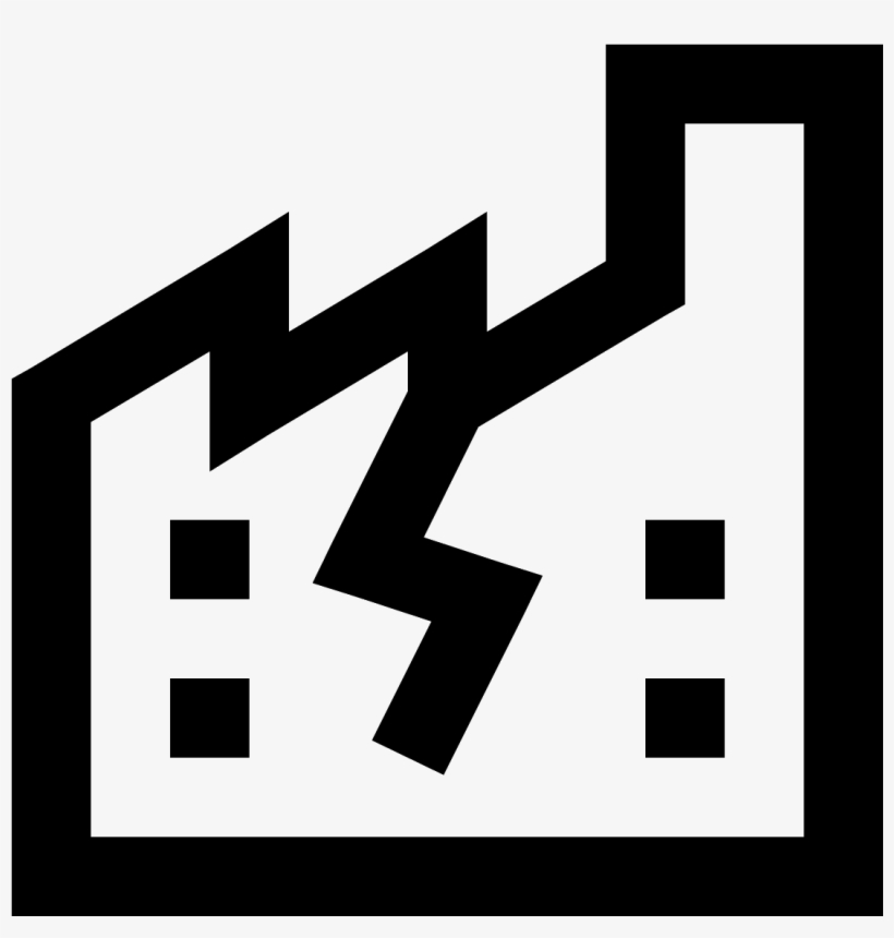 Fábrica Destruída Icon - Factory Icon Blue, transparent png