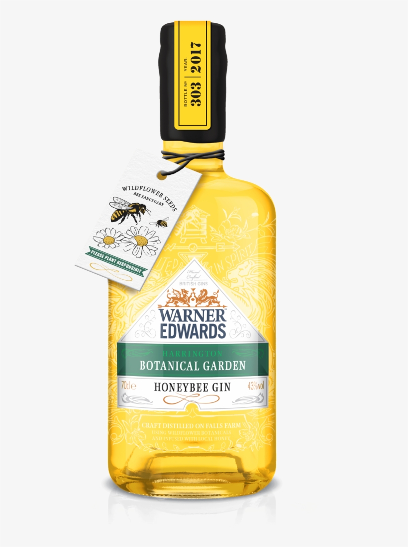 Warner Edwards Honeybee Gin - Warner Edwards / Victoria's Rhubarb Gin 70cl, transparent png