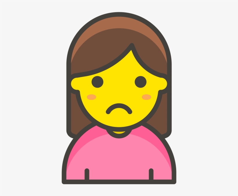 Woman Frowning Emoji - Icone Corte De Cabelo, transparent png