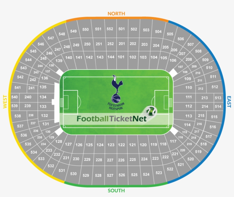 Tottenham Hotspur Vs Watford Tickets - Football Wembley Seating Plan, transparent png