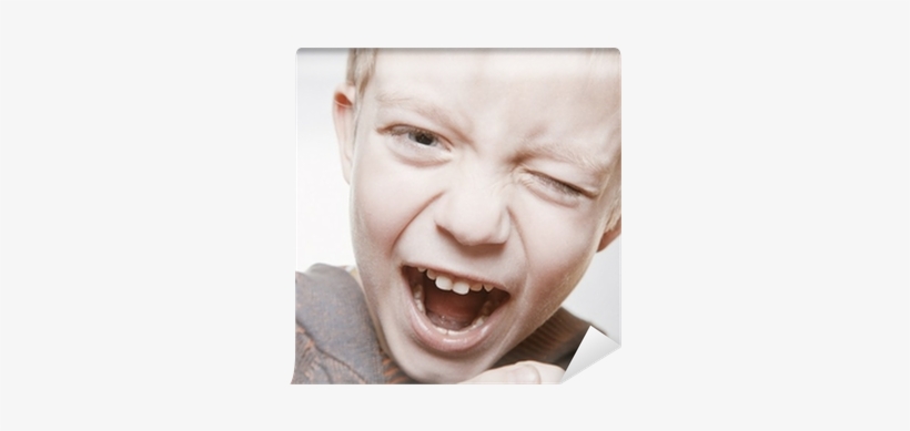 Portrait Of A Young Boy Screaming Wall Mural • Pixers® - Portrait, transparent png