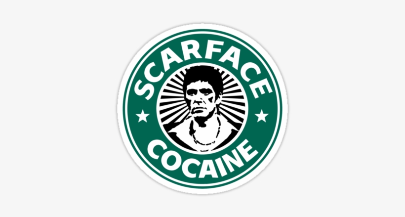 Cocaine, Scarface, And Starbucks Image - Starbucks Logo Png, transparent png