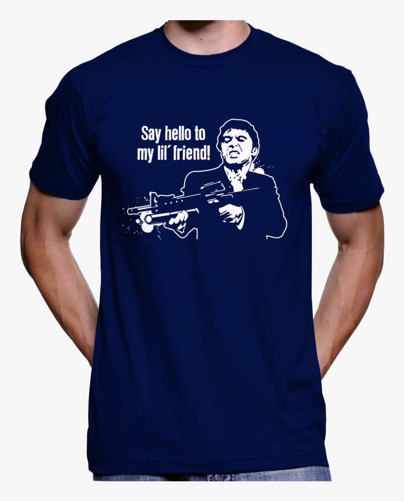 Scarface "say Hello To My Little Friend" Tony Montana - Free Tommy Robinson T Shirt, transparent png
