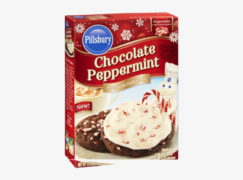 Pillsbury Chocolate Peppermint Cookie Mix - 17.5 Oz, transparent png