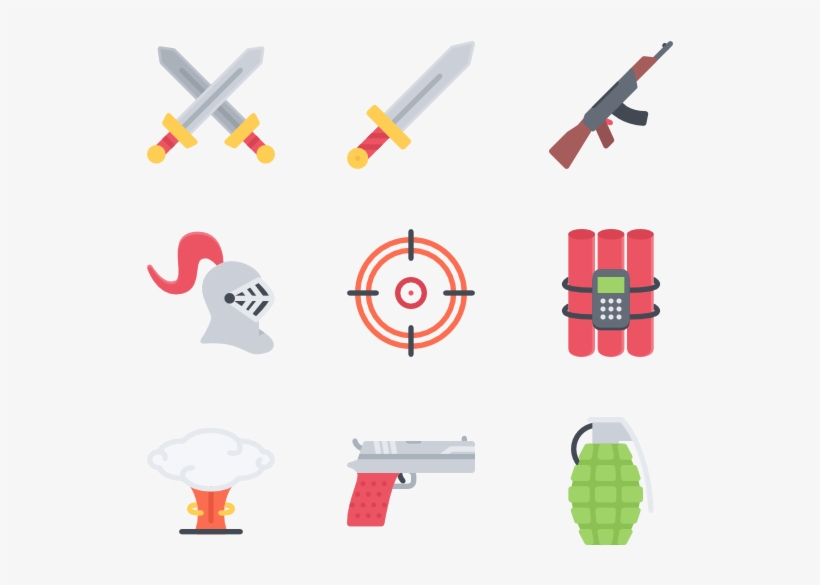 War - War Flat Icon, transparent png