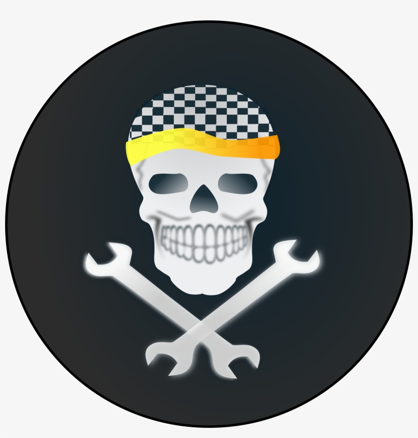 And Cross Wrenches Big Image Png - Skull And Tools Large Wall Clock, transparent png
