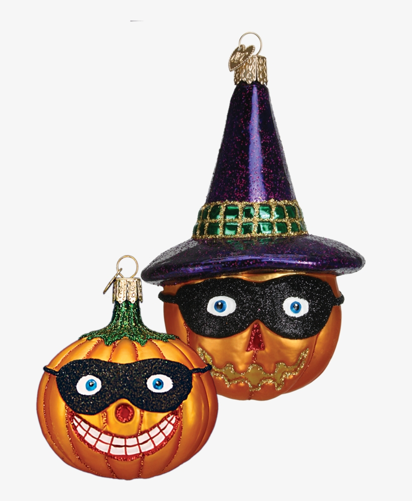 Masked Jack O'lantern Ornament - Jack-o'-lantern, transparent png