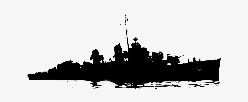 War Ship, Silhouette, Ship, War - World War 1: World War I In 50 Events: From The Very, transparent png