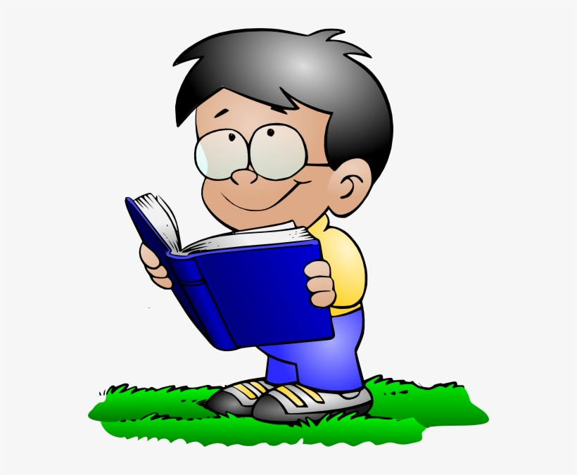Boys School Cliparts - Reading A Book Png, transparent png