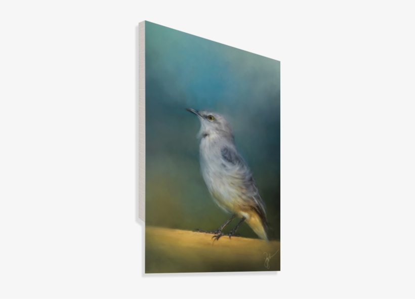 Mockingbird On A Windy Day Canvas Print - Lark, transparent png