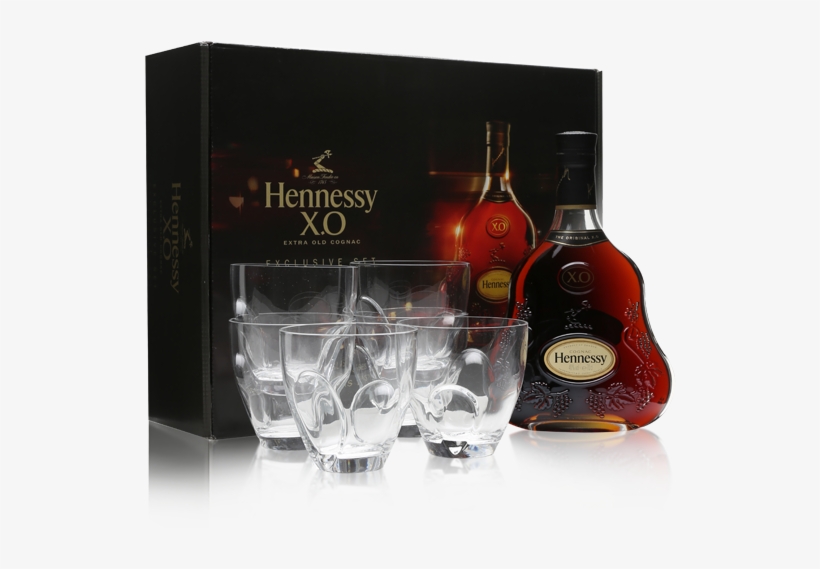 Hennessy Xo Cognac & 6 Thomas Bastide Glasses Set - Hennessy Xo Bottle Engraved, transparent png