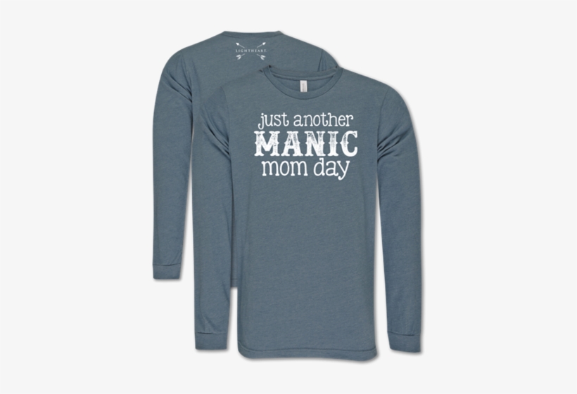 Southern Couture Lightheart Manic Mom Long Sleeve T-shirt - Long-sleeved T-shirt, transparent png