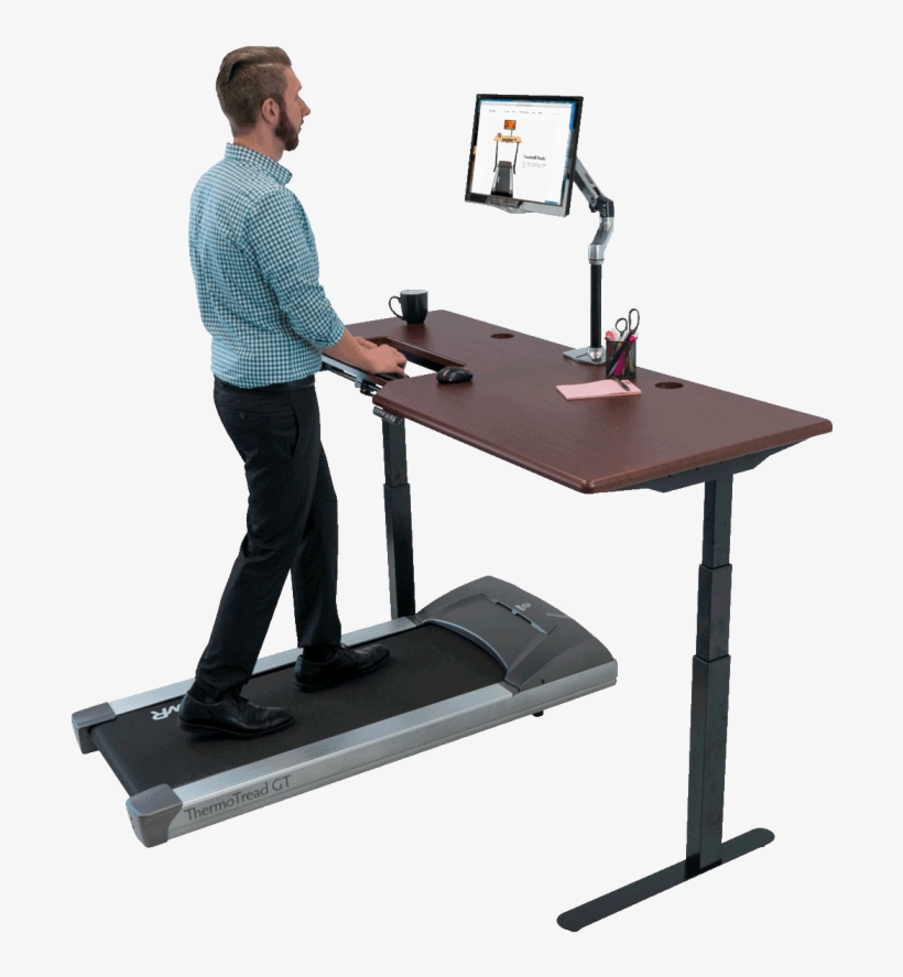 Engineered For The Office Treadmill Desk - Treadmill Office Desk, transparent png