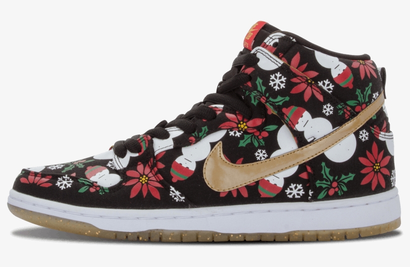Nike Dunk High Sb Prm Cncpts - 9 Ugly Christmas Sweater, transparent png