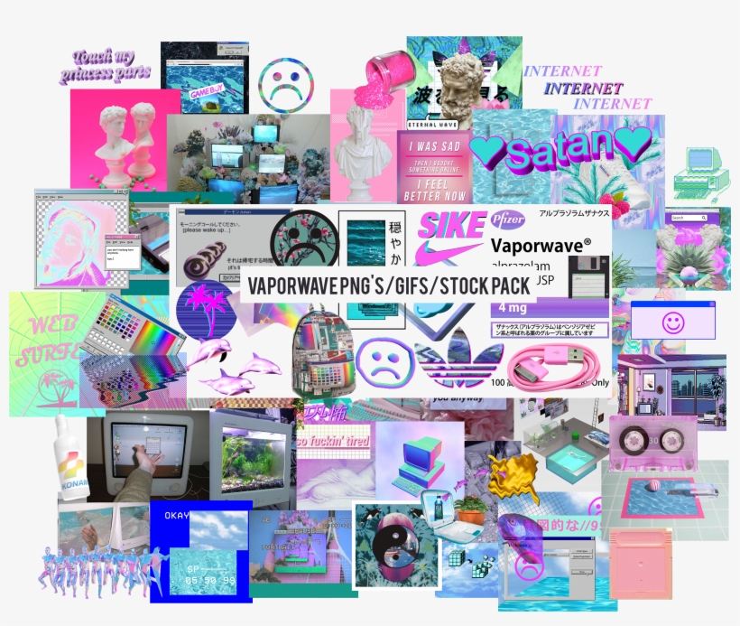Vaporwave Png's/gif's/stock Pack By Summer To The Spring, transparent png