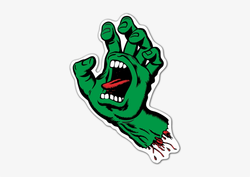 Stickers Skate Png - Santa Cruz Screaming Hand, transparent png