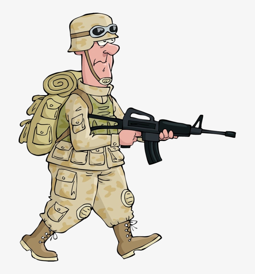 Image Library Cartoon Royalty Free Royaltyfree Transprent - Army Soldier Cartoon Drawing, transparent png