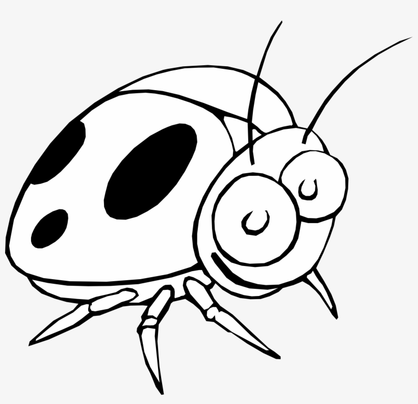 Drawing Ladybug Png Royalty Free Stock - Lady Bird Insect Black And White, transparent png