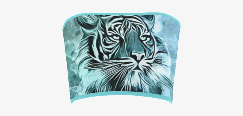 Watercolor Tiger Bandeau Top - Watercolor Painting, transparent png