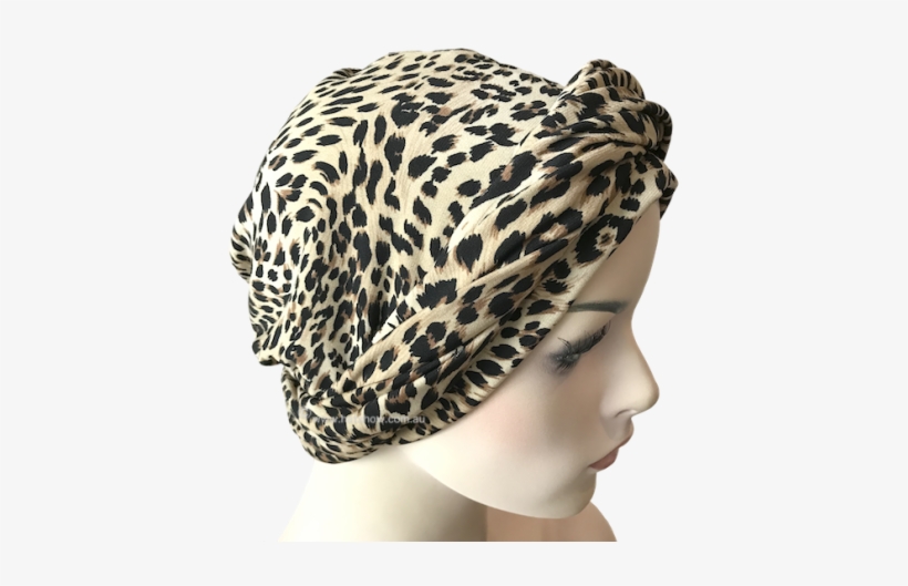 No-tie Headwrap Turban - Leopard, transparent png
