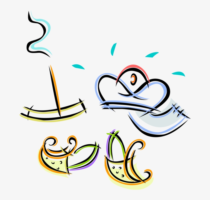 Vector Illustration Of East Indian Turban With Khussa, transparent png