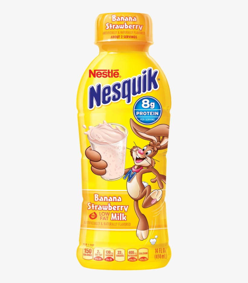 Nesquik Banana Strawberry - Nestle Chocolate Milk, transparent png