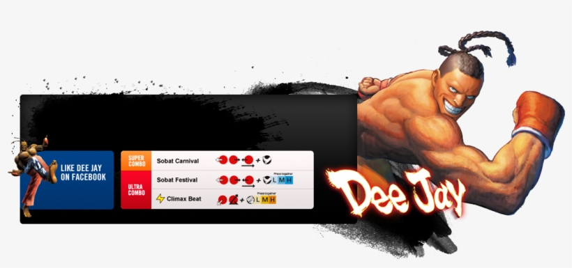 A Highly Talented Kick Boxer And Million-selling Musician - Super Street Fighter 4 Deejay, transparent png