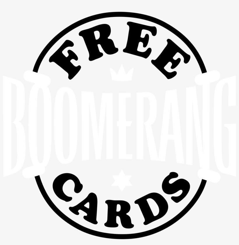 Boomerang 04 Logo Black And White - Boomerang Cards Logo, transparent png