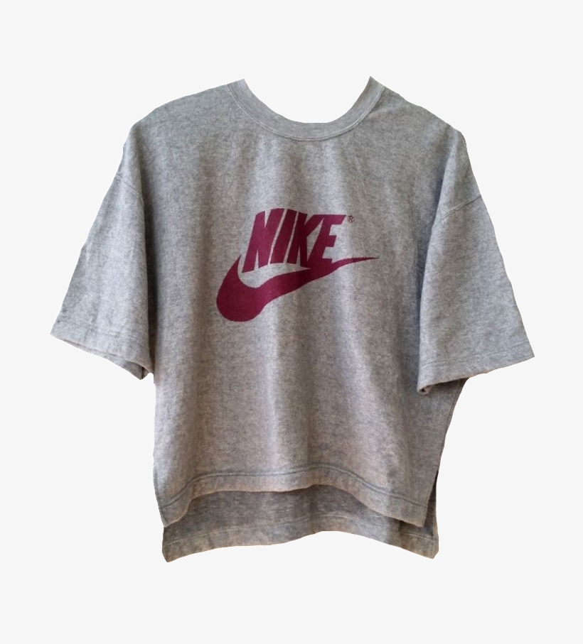 Grey Red Nike Shirt Polyvore Moodboard Filler - Shirt, transparent png