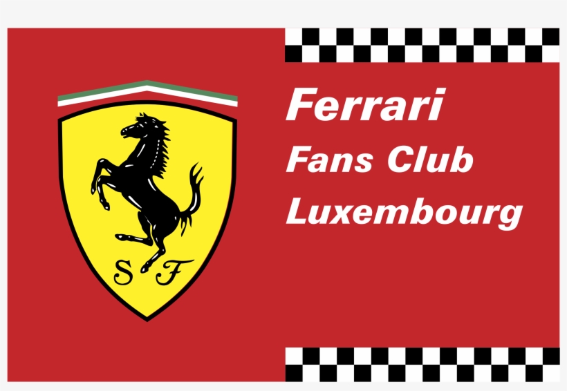 Ferrari Fans Club Luxembourg Logo Transparent Vector - La Bandera De Ferrari, transparent png
