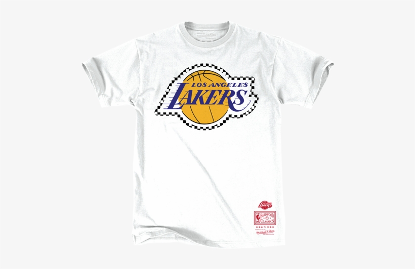 Los Angeles Lakers Checkered Filled Logo T-shirt, transparent png